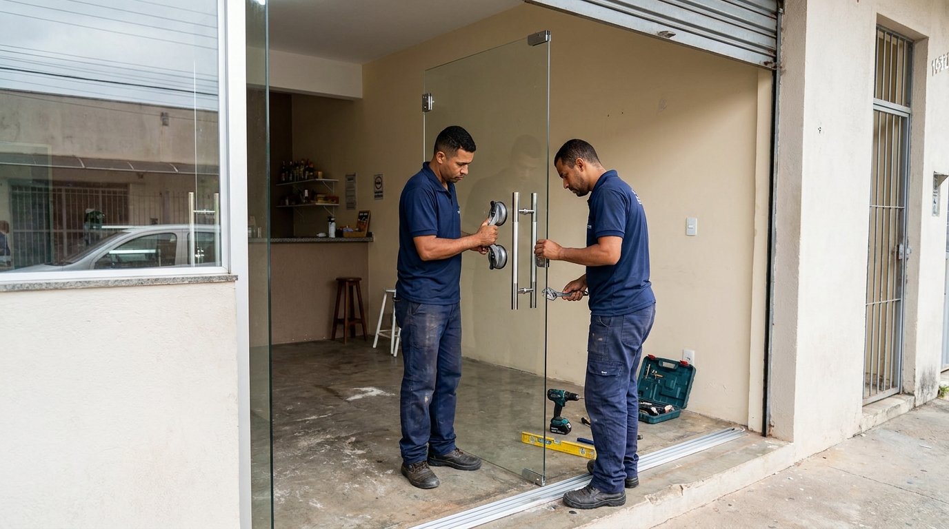 Portas em Vidro em Aparecida de Goiânia‑GO